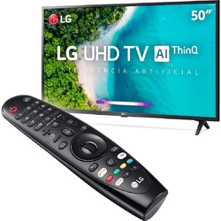 Smart TV Led 50´´ LG 50UM7360 Ultra HD 4K com Conversor Digital + Wi-Fi 2 USB 3 HDMI Thinq Ai