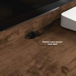 Painel para TV de até 55 1,80m / 1,60m Infinity Caemmun Jatobá / Branco