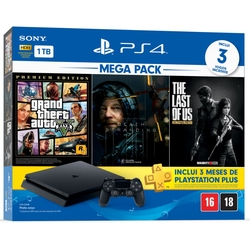 Console Playstation Hits 1 TB Bundle 9 - GTA V + Death Stranding + The Last of Us - PS4