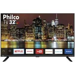 Smart TV LED 32´´ Philco PTV32G60SNBL HD com Conversor Digital 2 HDMI 1 USB Wi-Fi Função Time Machine 60Hz - Preta