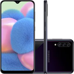 Smartphone Samsung Galaxy A30s 64GB Dual Chip Android 9.0 Tela 6.4´´ Octa-Core 4G Câmera Tripla 25MP + 5MP + 8MP - Preto
