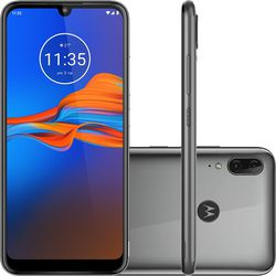 Moto E6 Plus 64GB Dual Chip Android Pie - 9.0 Tela 6.1´´ Helio P22 4G Câmera 13MP+2MP - Cinza Metálico