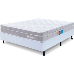 Cama Box Casal Colchão Molas Ensacadas Espuma Nasa Viscoelástica Ortopédico D33 com Pillow - Bf Colchões
