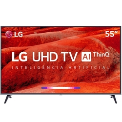 Smart TV Led 55´´ LG 55UM7470 Ultra HD Thinq Ai Conversor Digital Integrado 3 HDMI 2 USB Wi-Fi